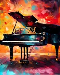 Jazzy music piano